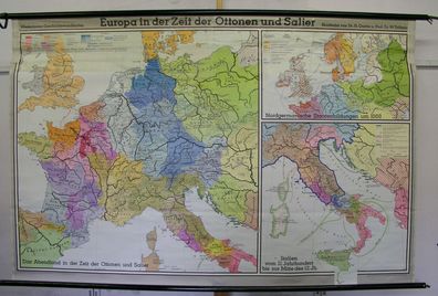 Schulwandkarte Wandkarte Rollkarte Karte map Europa Europe 919-1125 204x133 1964