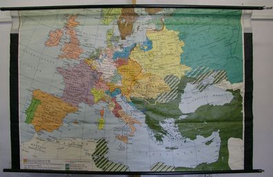 Schulwandkarte Wandkarte Schulkarte Europa im Absolutismus 196x129 map Europe