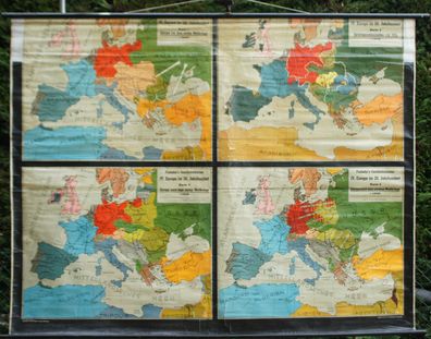 Schulwandkarte Wandkarte Schulkarte Rollkarte Europa im 20. Jahrhundert 209x163cm