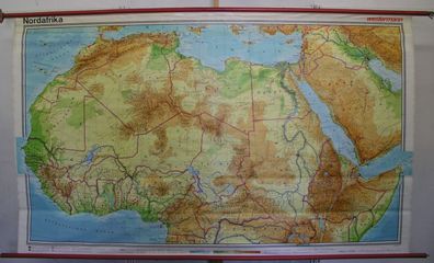 Schulwandkarte Wandkarte Schulkarte Nordafrika North Africa Afrika 3Mio 254x153c