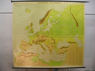 Schulwandkarte Wandkarte Schulkarte Karte Lernkarte Europa Europe 201x186cm ca60