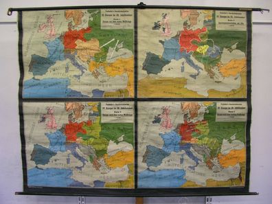 Schulwandkarte Wandkarte Schulkarte Rollkarte Europa im 20. Jahrhundert 207x162cm