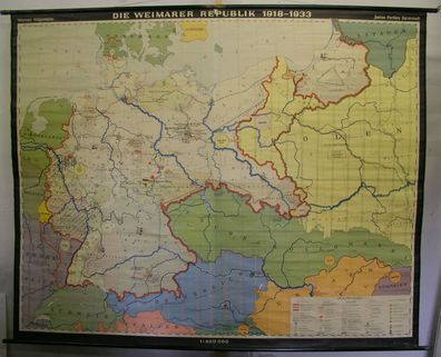 Schulwandkarte Wandkarte Schulkarte Deutschland Weimarer Republik 18-33 241x193