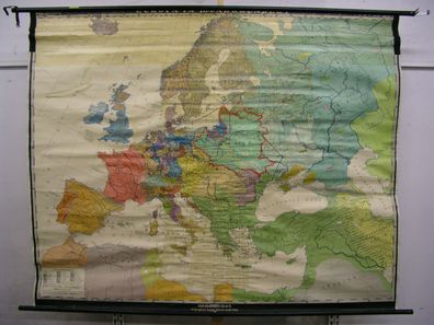 Schulwandkarte Wandkarte Schulkarte Europa 18. Jh century Europe map 194x155 EUR