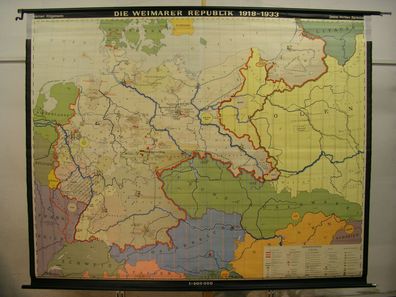 Schulwandkarte Wandkarte Schulkarte Deutschland Weimarer Republik 18-33 241x192c