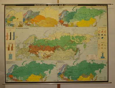 Wandkarte Russen gg. Mongolen Polen Schweden Franzosen Deutsche Westen 255x190cm
