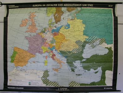 Schulwandkarte Wandkarte Schulkarte Rollkarte Europa im Absolutismus 196x149 map