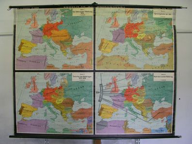 Schulwandkarte Wandkarte Schulkarte Rollkarte Europa im 20. Jahrhundert 204x162cm