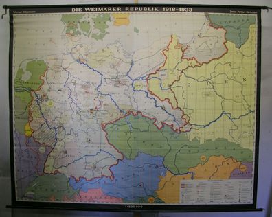 Schulwandkarte Wandkarte Schulkarte Deutschland Weimarer Republik 18-33 241x192
