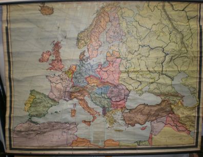 Schulwandkarte Wandkarte Europa Staatenkarte Staaten Europas vor 1938 209x155cm