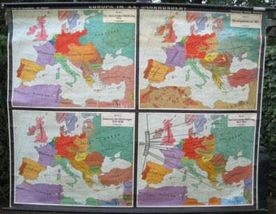 Schulwandkarte Wandkarte Schulkarte Rollkarte Europa im 20. Jahrhundert 205x164ca
