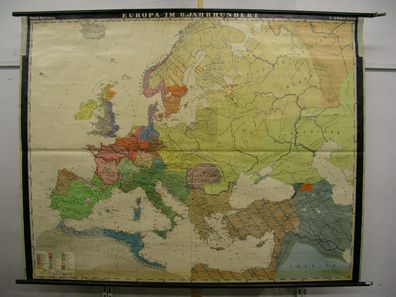 Schulwandkarte Wandkarte Europa Europakarte 6. Jahrhundert Germanenreich 199x155