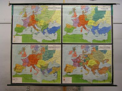 Schulwandkarte map Bildung Verfall des Reiches 4,5Mio 205x162c Wandkarte Karte