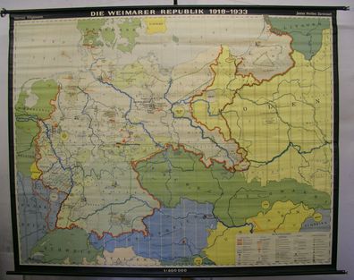 Schulwandkarte Wandkarte Karte Deutsches Reich Weimarer Republik 18-33 240x192