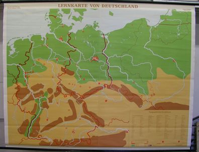 Schulwandkarte Wandkarte Germany Deutschland mit Grenzen 1937 Leinwand 209x162cm