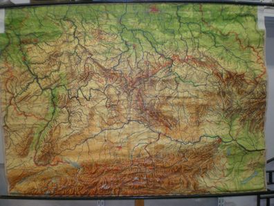 Schulwandkarte Wandkarte map Karte 209x148cm Deutsche Mittelgebirge Deutschland