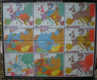 Schulwandkarte map Karte Zeit Geschichte Wandkarte Schulkarte Landkarte 206x169