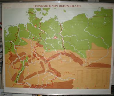 Schulwandkarte Deutschland G1937 1966 Germany 209x170cm vintage wall chart map