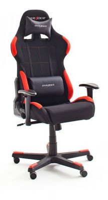 Gaming Stuhl DX-Racer 1 FD01-NR Chefsessel in schwarz und rot mit Wippmechanik inklus