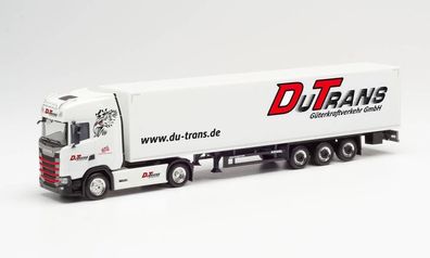 Herpa 313490 - Scania CS 20 HD Koffer-Sattelzug - Du-Trans/ German Truck Driver. 1:87