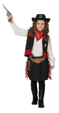 Kinder Kostüm Cowgirl 2tlg. Cowboy Mädchen Gr.116 128 Cowboykostüm Karneval