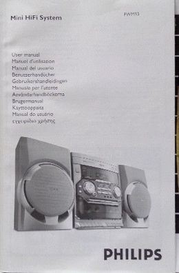 Philips FWM15 Mini HiFi System Bedienungsanleitung Gebrauchsanweisung Handbuch