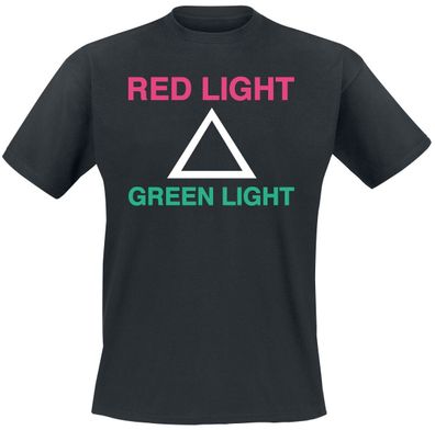 Squid Game - Red Light Green Light Herren Shirt Schwarz zur Netflix Serie -