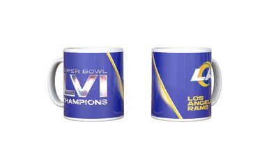 NFL Los Angeles Rams Kaffeetasse Tasse Mug Superbowl Champion LVI 11oz 330ml