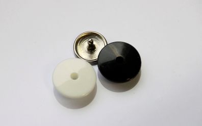 10 Qualitäts Nähfrei Dressking Patentknöpfe Knöpfe Nähfrei schwarz 17 mm Ersatzknopf