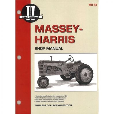 Massey-Harris 16 Pacer Motor Bulldog Tractor Traktor Reparaturanleitung I&T