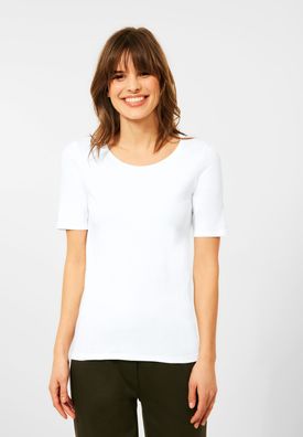 Cecil T-Shirt einfarbig in White