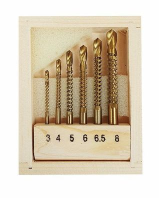 Fräsbohrer 3-8mm 6 tlg