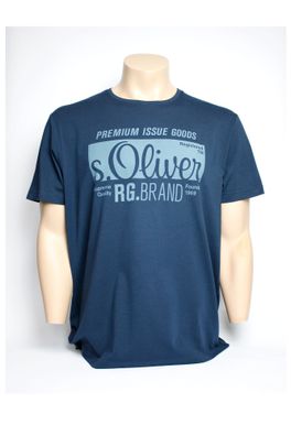 s. Oliver T-shirt kurzarm blau Herren