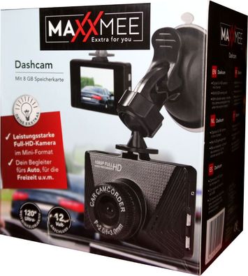 Dashcam Full HD Kamera 8 GB Speicherkarte von Maxxmee Unfallkamera Mikrofon