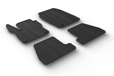 Design Gummi Fußmatten passend für Ford Focus 5 Türer Schrägheck, ST, RS 2014-2018