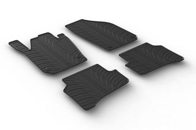 Design Gummi Fußmatten passend für Skoda Fabia Schrägheck 2014> Passform Gummimatten