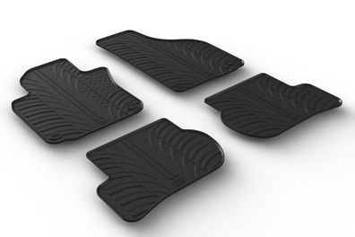 Design Gummi Fußmatten passend für VW Scirocco (ovale Befestigungspunkte) 2008-2017