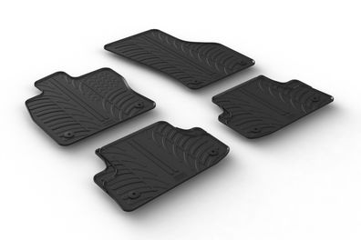 Design Gummi Fußmatten passend für Audi A3 Limousine, S3, RS3 (8V) 8.2013>Gummimatten