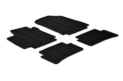 Design Gummi Fußmatten passend für Renault ClioIV 11.2012-8.2019 Passform Gummimatten
