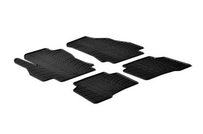 Design Gummi Fußmatten passend für Peugeot Bipper 9.2009-12.2015 Passform Gummimatten