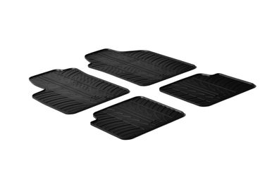 Design Gummi Fußmatten passend für Fiat 500, Abarth 500, 500 C 2007-2015 Gummimatten
