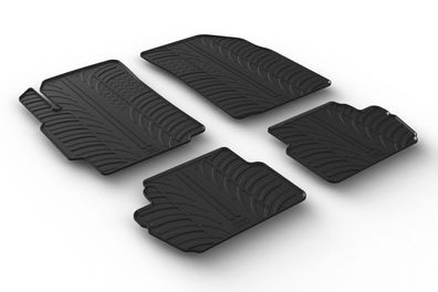 Design Gummi Fußmatten passend für Chevrolet Spark 2010-2013 Passform Gummimatten