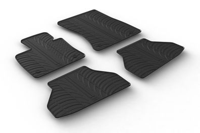 Design Gummi Fußmatten passend für BMW X6 E71, X6M, M50d 05.2008-06.2014 Gummimatten