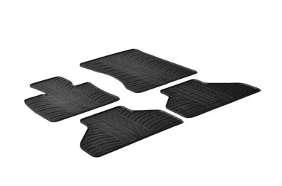 Design Gummi Fußmatten passend für BMW X5 E70, X5M, M50d 03.2007-09.2013 Gummimatten