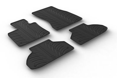 Design Gummi Fußmatten passend für BMW X6 F16, X6M F86, M50d 2014-2019 Gummimatten