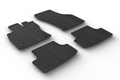 Design Gummi Fußmatten passend für VW Golf VIII Schrägheck 2020> Passform Gummimatten
