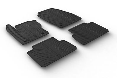 Design Gummi Fußmatten passend für Ford C-Max (Facelift) 6.2015> Passform Gummimatten