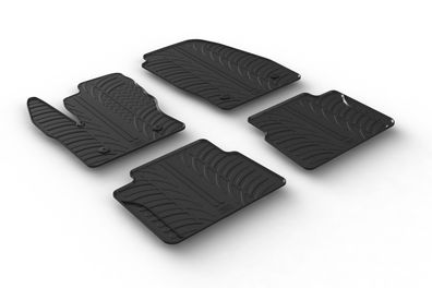 Design Gummi Fußmatten passend für Ford Transit Connect (L1, L2) 12.2013> Gummimatten