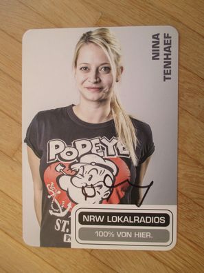 NRW Lokalradios Moderatorin Nina Tenhaef - handsigniertes Autogramm!!!