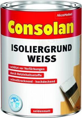 Consolan Isoliergrund Weiß 2,5 L Schutz vor Verfärbungen Nr. 5087456